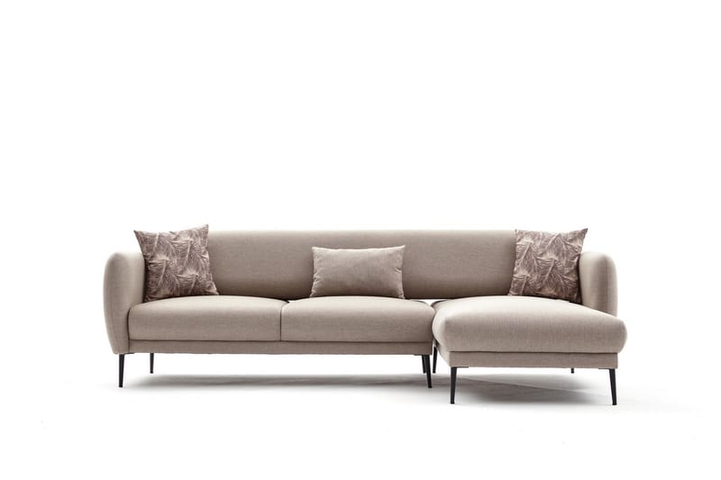 Divanbäddsoffa 3-sits Genna - Beige - Möbler - Soffa - Divansoffa & schäslongsoffa - 3 sits soffa med divan