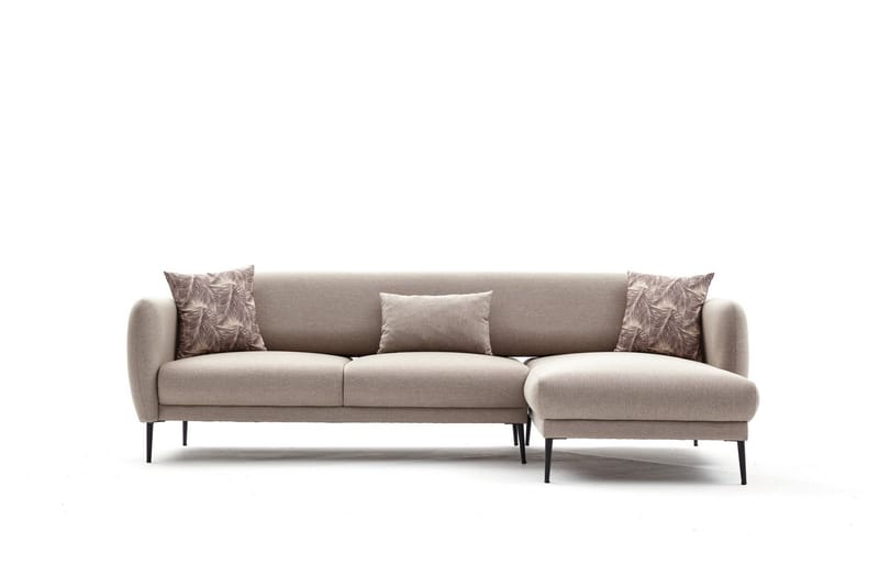 Divanbäddsoffa 3-sits Genna - Beige - Möbler - Soffa - Divansoffa & schäslongsoffa - 3 sits soffa med divan
