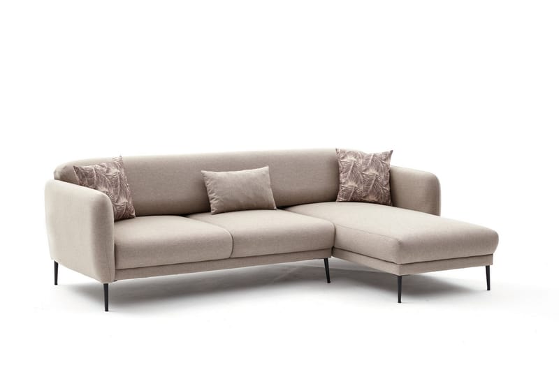 Divanbäddsoffa 3-sits Genna - Beige - Möbler - Soffa - Divansoffa & schäslongsoffa - 3 sits soffa med divan