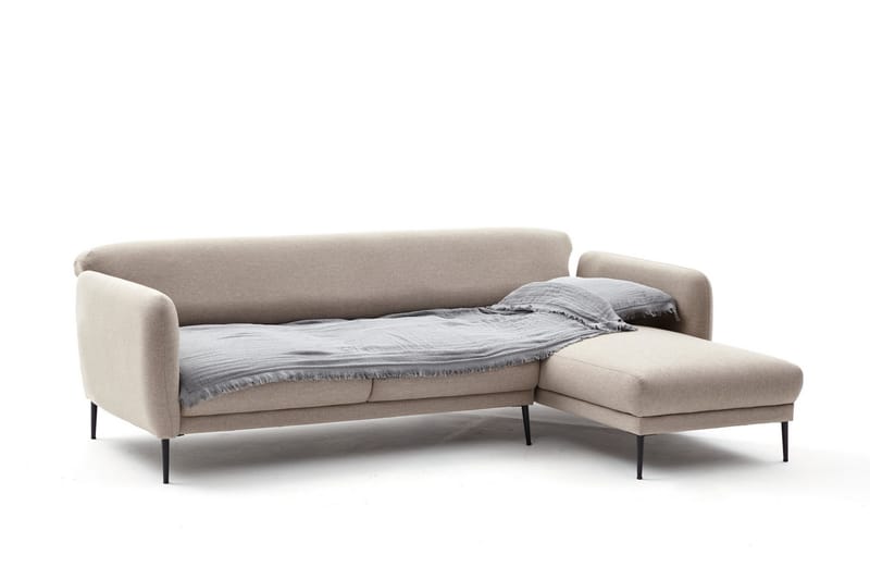 Divanbäddsoffa 3-sits Genna - Beige - Möbler - Soffa - Divansoffa & schäslongsoffa - 3 sits soffa med divan