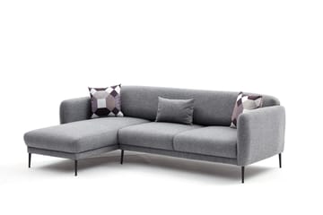 Divanbäddsoffa 3-sits Genna - Grå - Möbler - Soffa - Bäddsoffa - Hörnbäddsoffa