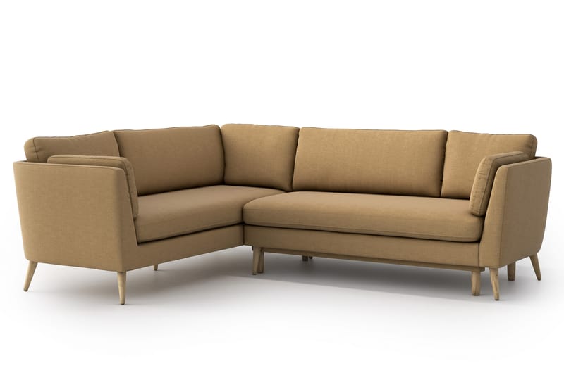 Divanbäddsoffa Espelund - Beige - Hörnbäddsoffa