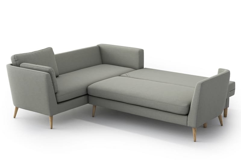 Divanbäddsoffa Espelund - Ljusgrå - Möbler - Soffa - Bäddsoffa - Hörnbäddsoffa