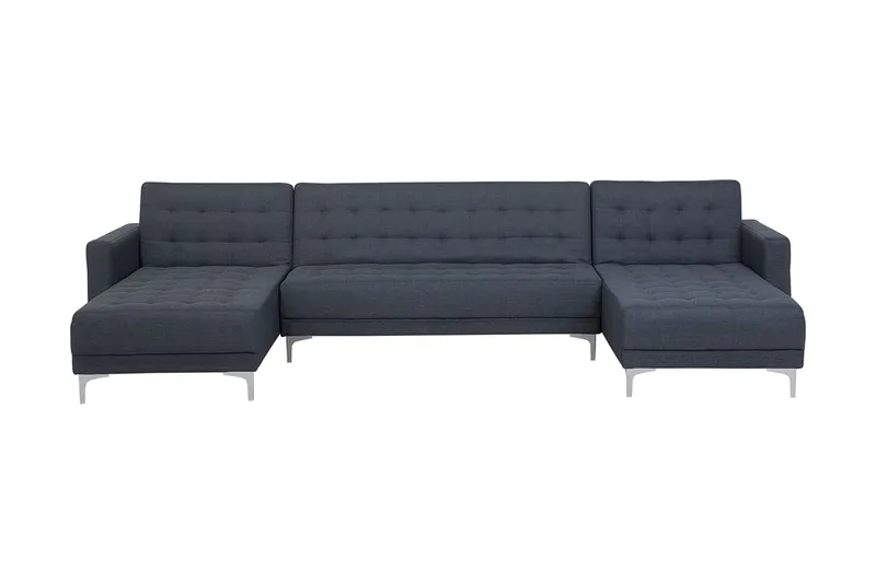 Divansoffa 5-sits med sovfunktion mörkgrå ABERDEEN, Grå