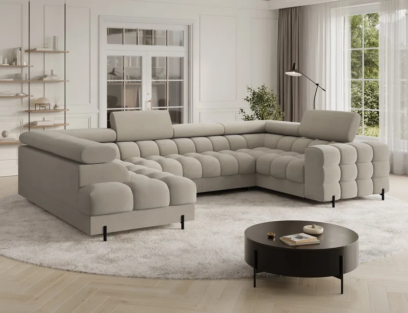 Fectory 6-sits Bubblig Hörnbäddsoffa med Schäslong och förvaring Vänster - Aura 18 - Möbler - Soffa - Bäddsoffa - Hörnbäddsoffa