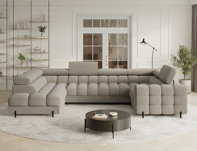 Fectory 6-sits Bubblig Hörnbäddsoffa med Schäslong och förvaring Vänster - Aura 18 - Möbler - Soffa - Bäddsoffa - Hörnbäddsoffa