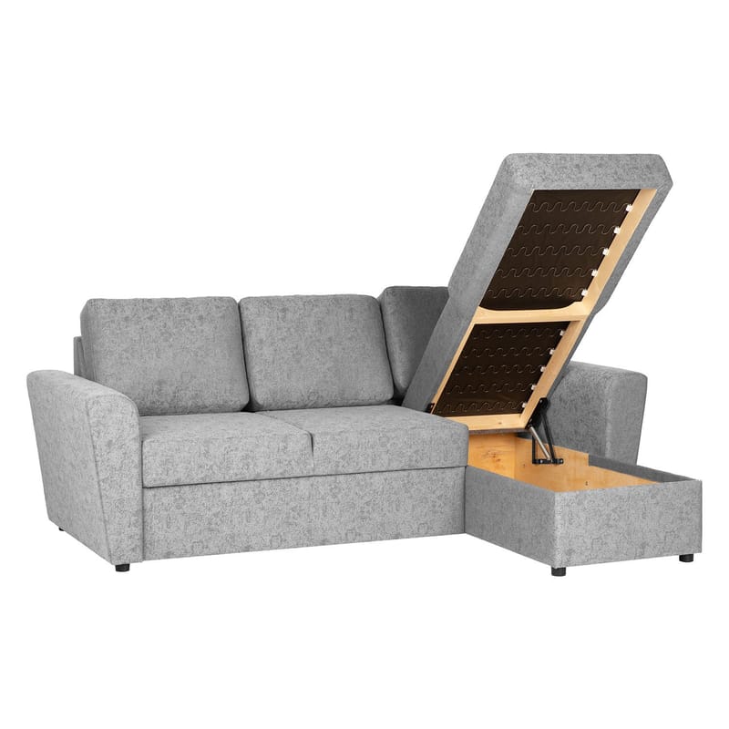 Hörnbäddsoffa Fenor - Grå - Möbler - Soffa - Bäddsoffa - Hörnbäddsoffa