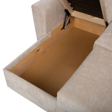 Hörnbäddsoffa Fenor - ljusbeige - Möbler - Soffa - Bäddsoffa - Bäddsoffa divan