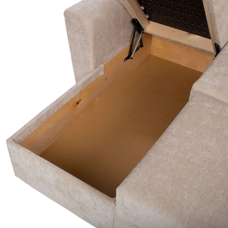 Hörnbäddsoffa Fenor - ljusbeige - Möbler - Soffa - Bäddsoffa - Bäddsoffa divan