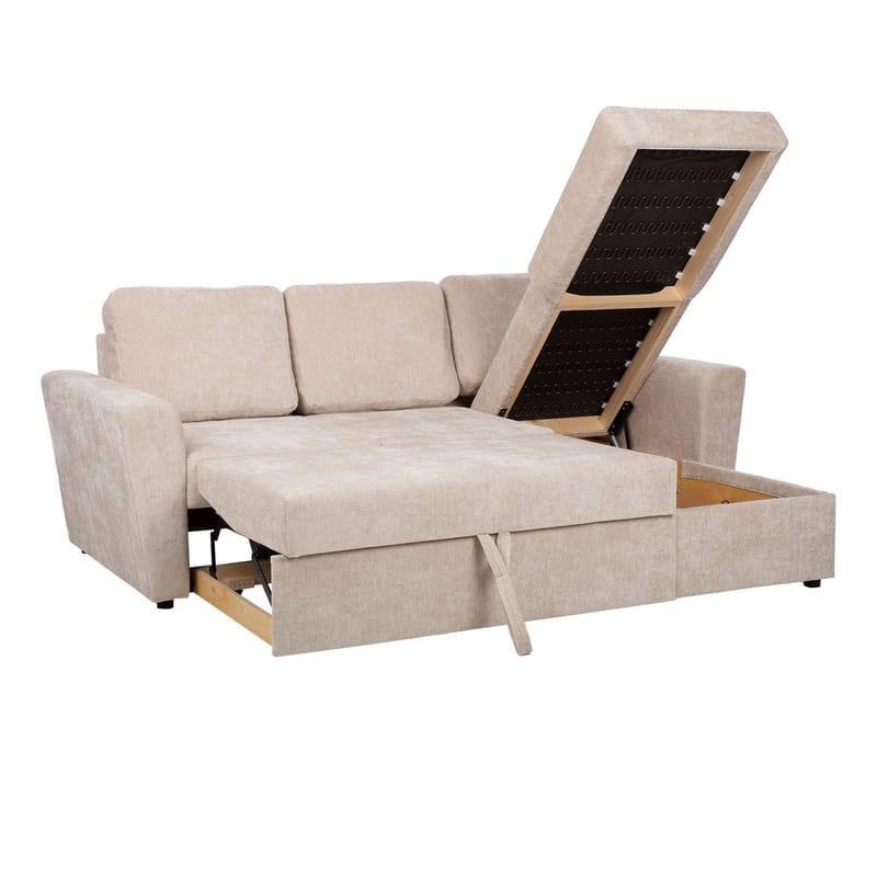 Hörnbäddsoffa Fenor - ljusbeige - Möbler - Soffa - Bäddsoffa - Bäddsoffa divan