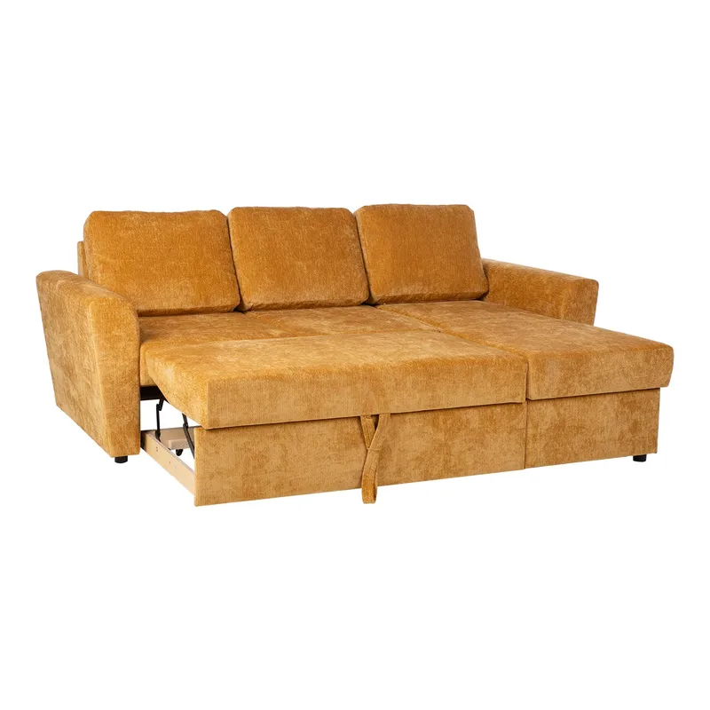 Hörnbäddsoffa Fenor - Ljusgul - Möbler - Soffa - Bäddsoffa - Hörnbäddsoffa