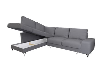 Flavio 4-sits Bäddsoffa Vänster - Grå - Möbler - Soffa - Bäddsoffa - Hörnbäddsoffa