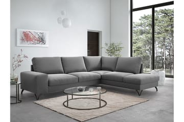 Flavio 4-sits Bäddsoffa Vänster - Grå - Möbler - Soffa - Bäddsoffa - Hörnbäddsoffa