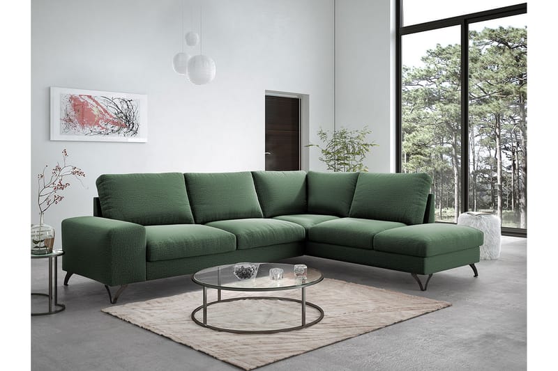 Flavio Bäddsoffa Höger - Grön - Möbler - Soffa - Bäddsoffa - Hörnbäddsoffa