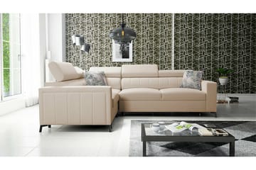 Galbally 3-sits Hörnbäddsoffa beige - Möbler - Soffa - Bäddsoffa - Hörnbäddsoffa