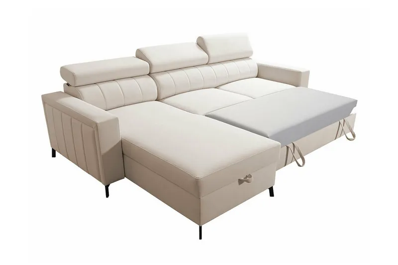 Galbally 3-sits Hörnbäddsoffa beige - Möbler - Soffa - Bäddsoffa - Bäddsoffa divan