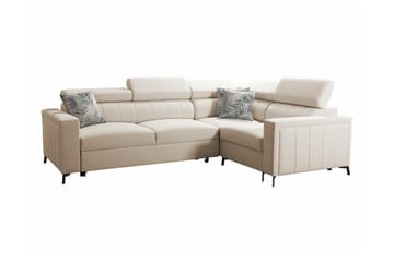 Galbally 3-sits Hörnbäddsoffa beige - Möbler - Soffa - Bäddsoffa - Hörnbäddsoffa