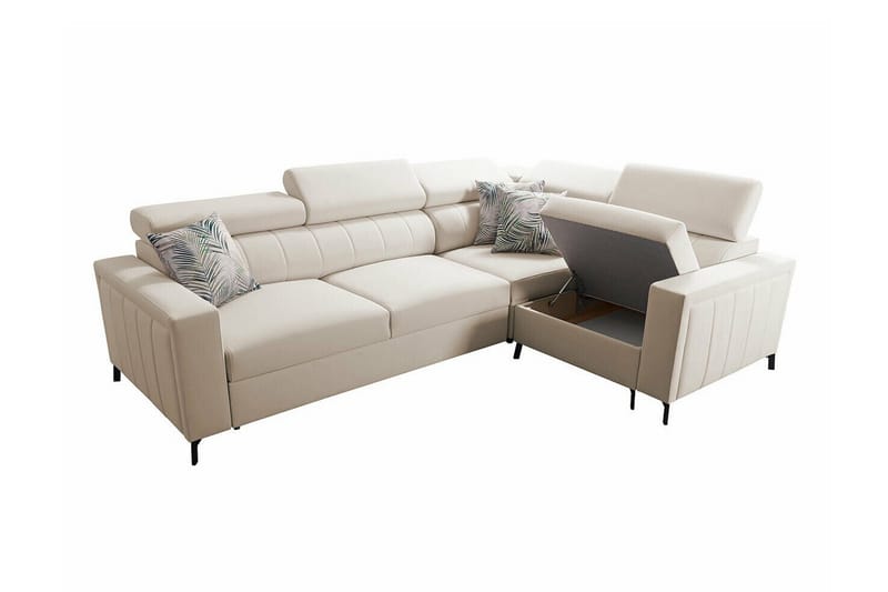Galbally 3-sits Hörnbäddsoffa beige - Möbler - Soffa - Bäddsoffa - Hörnbäddsoffa