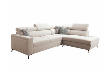 Galbally 3-sits Hörnbäddsoffa beige - Möbler - Soffa - Bäddsoffa - Hörnbäddsoffa