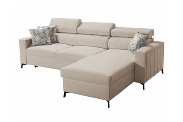 Galbally 3-sits Hörnbäddsoffa beige - Möbler - Soffa - Bäddsoffa - Bäddsoffa divan