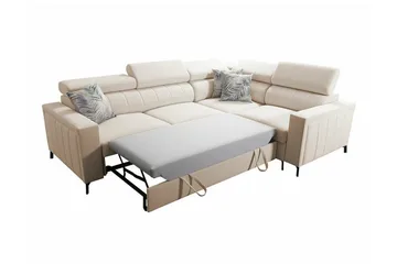 Galbally 3-sits Hörnbäddsoffa Dark brown - Möbler - Soffa - Bäddsoffa - Hörnbäddsoffa