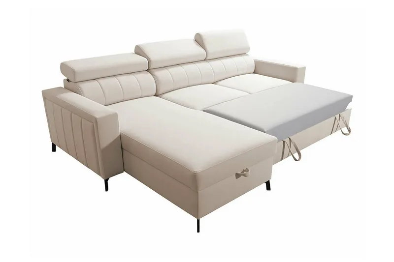 Galbally 3-sits Hörnbäddsoffa Light grey/Dark grey - Möbler - Soffa - Bäddsoffa - Hörnbäddsoffa