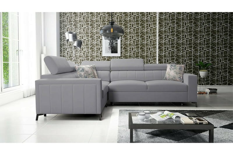 Galbally 3-sits Hörnbäddsoffa Ljusgrå - Möbler - Soffa - Bäddsoffa - Hörnbäddsoffa