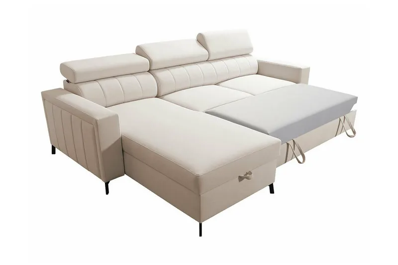 Galbally 3-sits Hörnbäddsoffa Ljusgrå - Möbler - Soffa - Bäddsoffa - Hörnbäddsoffa