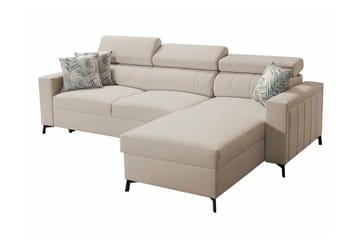 Galbally 3-sits Hörnbäddsoffa NO_BRAND beige - Möbler - Soffa - Bäddsoffa - Bäddsoffa divan