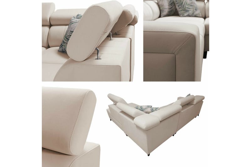 Galbally 3-sits Hörnbäddsoffa NO_BRAND beige - Möbler - Soffa - Bäddsoffa - Hörnbäddsoffa
