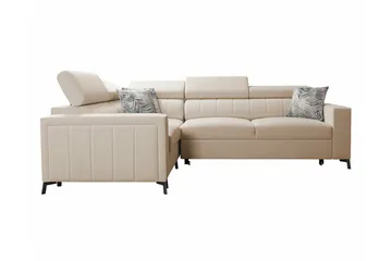 Galbally 3-sits Hörnbäddsoffa NO_BRAND beige - Möbler - Soffa - Bäddsoffa - Hörnbäddsoffa