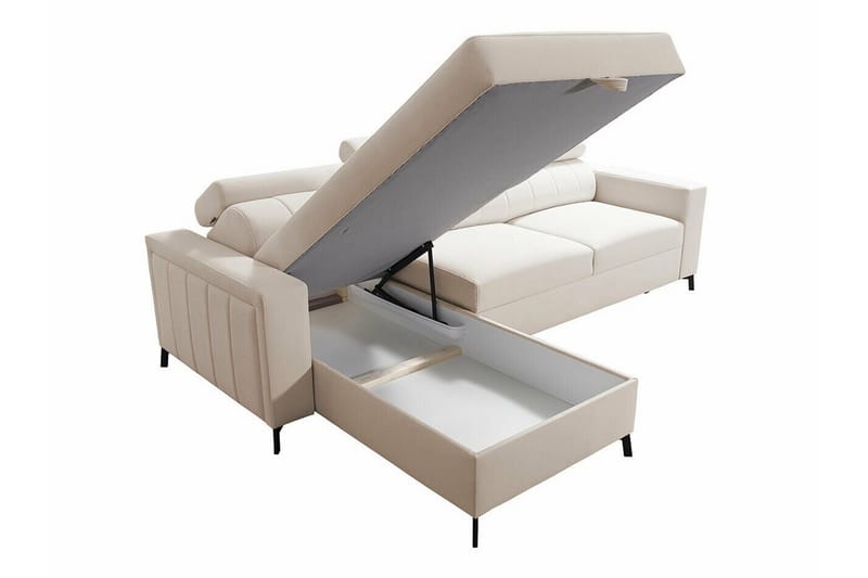 Galbally 3-sits Hörnbäddsoffa NO_BRAND beige - Möbler - Soffa - Bäddsoffa - Bäddsoffa divan