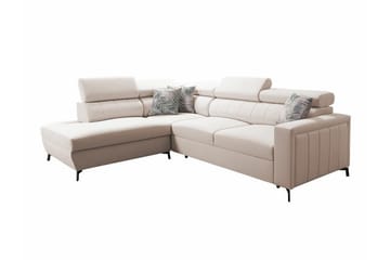 Galbally 3-sits Hörnbäddsoffa NO_BRAND beige - Möbler - Soffa - Bäddsoffa - Hörnbäddsoffa