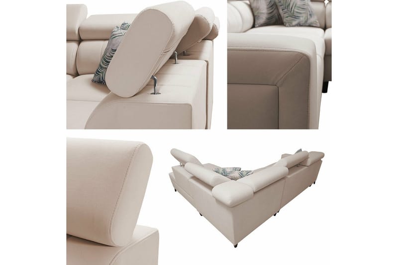 Galbally 3-sits Hörnbäddsoffa NO_BRAND Beige/Light beige - Möbler - Soffa - Bäddsoffa - Hörnbäddsoffa