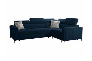 Galbally 3-sits Hörnbäddsoffa NO_BRAND Dark blue - Möbler - Soffa - Bäddsoffa - Hörnbäddsoffa