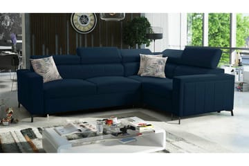 Galbally 3-sits Hörnbäddsoffa NO_BRAND Dark blue - Möbler - Soffa - Bäddsoffa - Hörnbäddsoffa