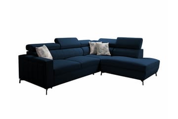 Galbally 3-sits Hörnbäddsoffa NO_BRAND Dark blue - Möbler - Soffa - Bäddsoffa - Hörnbäddsoffa