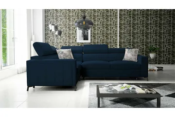 Galbally 3-sits Hörnbäddsoffa NO_BRAND Dark blue - Möbler - Soffa - Bäddsoffa - Hörnbäddsoffa