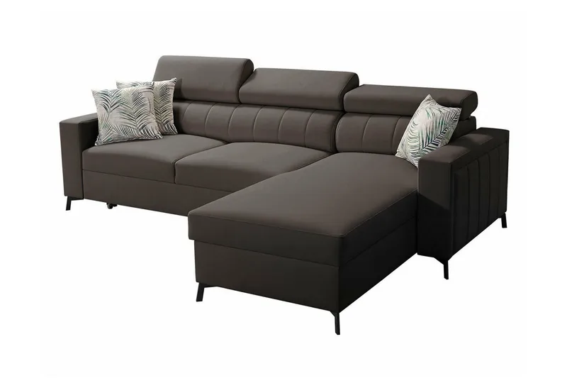 Galbally 3-sits Hörnbäddsoffa NO_BRAND Dark brown