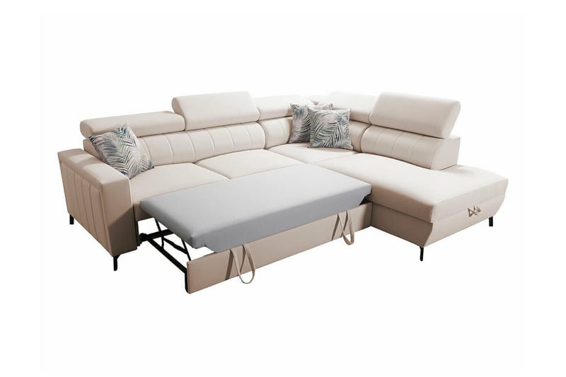 Galbally 3-sits Hörnbäddsoffa NO_BRAND Dark brown - Möbler - Soffa - Bäddsoffa - Hörnbäddsoffa