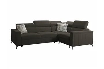 Galbally 3-sits Hörnbäddsoffa NO_BRAND Dark brown - Möbler - Soffa - Bäddsoffa - Hörnbäddsoffa