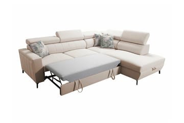 Galbally 3-sits Hörnbäddsoffa NO_BRAND Dark brown - Möbler - Soffa - Bäddsoffa - Hörnbäddsoffa
