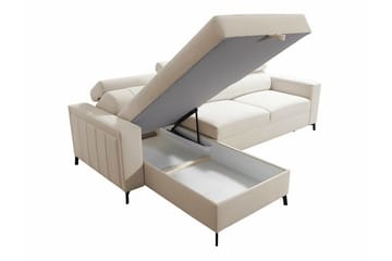 Galbally 3-sits Hörnbäddsoffa NO_BRAND Dark brown - Möbler - Soffa - Bäddsoffa - Hörnbäddsoffa