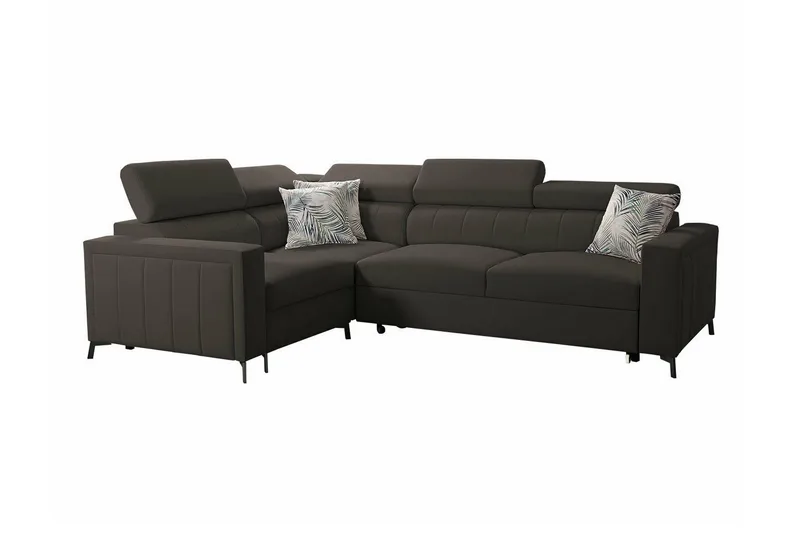 Galbally 3-sits Hörnbäddsoffa NO_BRAND Dark brown
