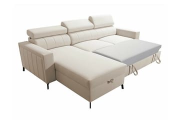 Galbally 3-sits Hörnbäddsoffa NO_BRAND Dark brown - Möbler - Soffa - Bäddsoffa - Hörnbäddsoffa