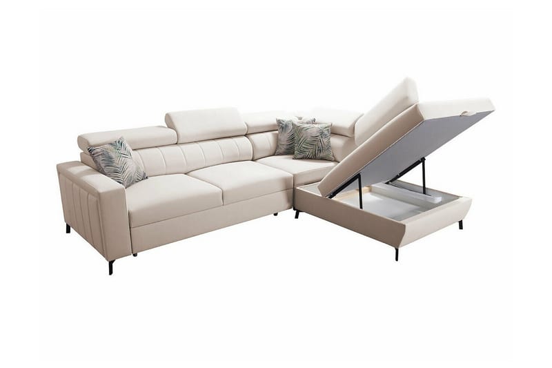 Galbally 3-sits Hörnbäddsoffa NO_BRAND Dark brown - Möbler - Soffa - Bäddsoffa - Hörnbäddsoffa