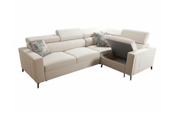 Galbally 3-sits Hörnbäddsoffa NO_BRAND Light grey - Möbler - Soffa - Bäddsoffa - Hörnbäddsoffa