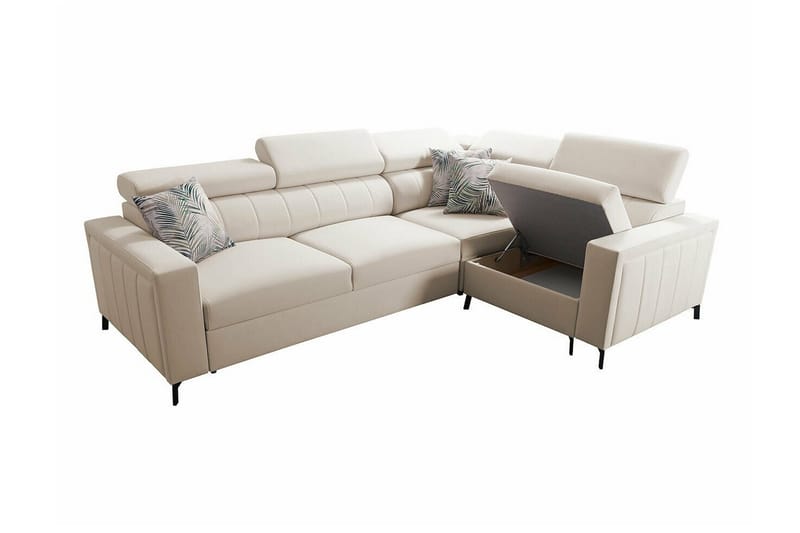 Galbally 3-sits Hörnbäddsoffa NO_BRAND Light grey - Möbler - Soffa - Bäddsoffa - Hörnbäddsoffa