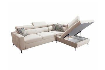 Galbally 3-sits Hörnbäddsoffa NO_BRAND Light grey - Möbler - Soffa - Bäddsoffa - Hörnbäddsoffa