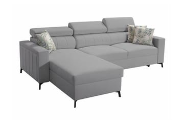 Galbally 3-sits Hörnbäddsoffa NO_BRAND Ljusgrå - Möbler - Soffa - Bäddsoffa - Hörnbäddsoffa